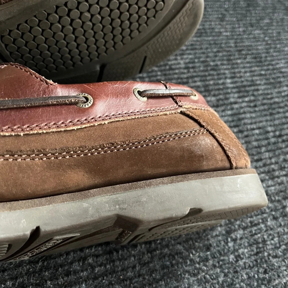 Sperry Billfish Boat Shoe Mens 12 Brown Leather Mesh 3-Eye Loafers preppy career